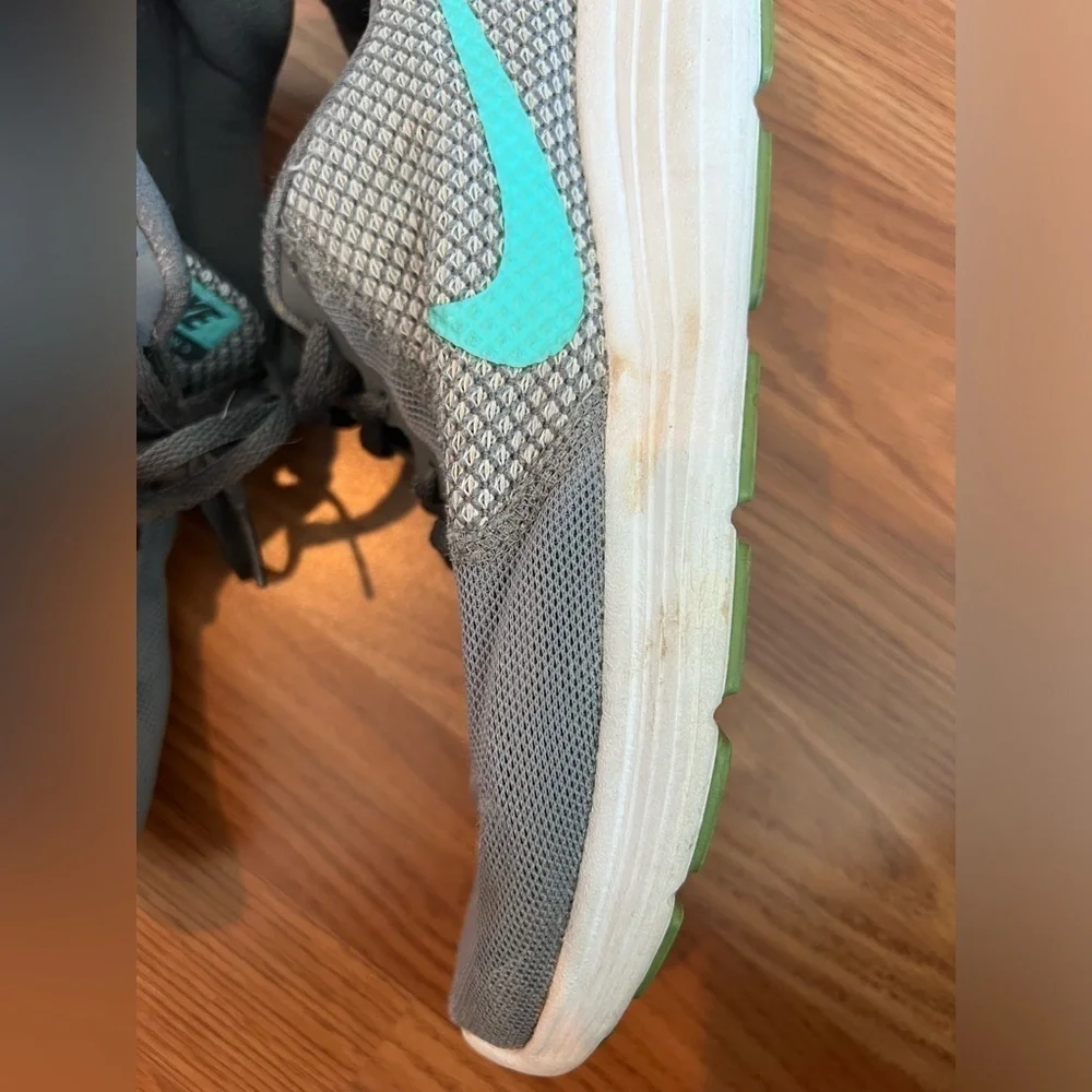 Nike Revolution 3 Womens Gray Turquoise Shoes
